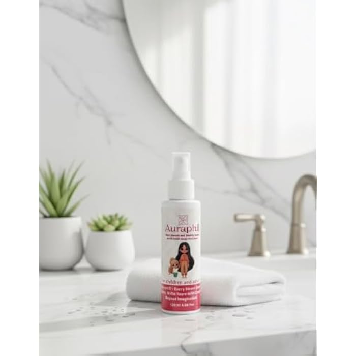 Auraphil Hair Spray Nourishing Hair Growth & Thickening Hair Spray Safe Treatment & Prevent Hair Loss Suitable for Kids and Adults Enriched with Vitamins & Oils to Strengthen & Restore Hair - 120 ml - Image 2